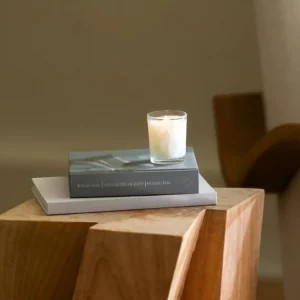 Arran After The Rain candle on wooden table