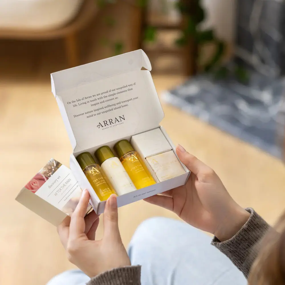 Arran After the Rain mini set with lime, rose, and sandalwood fragrance