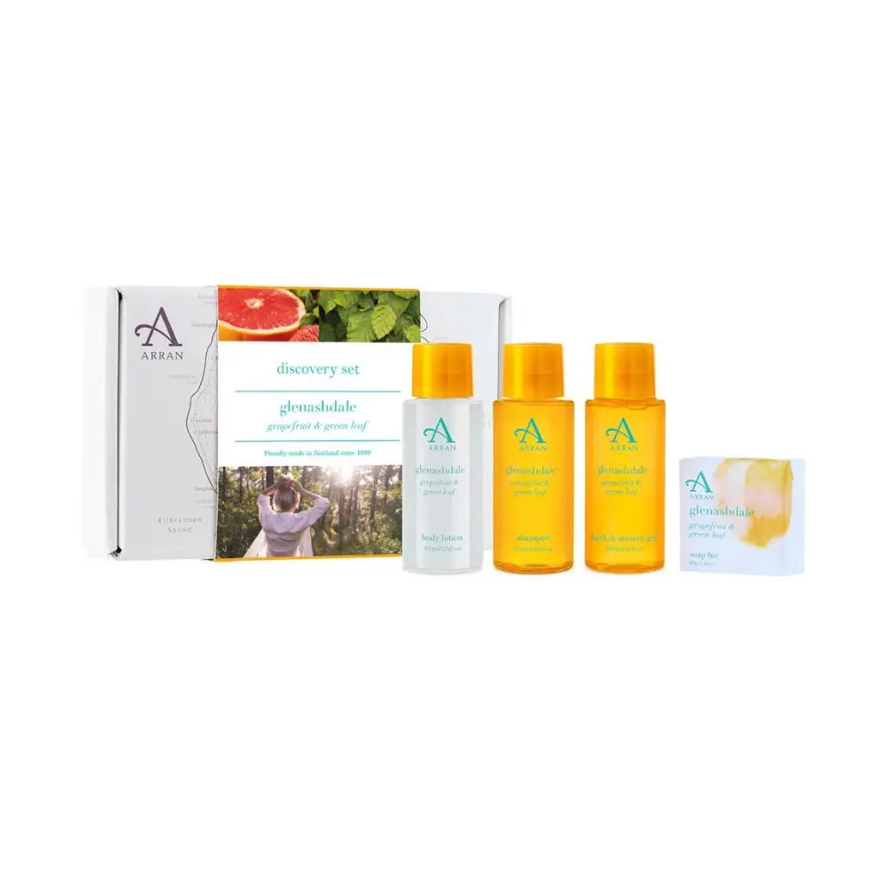 Mini bath and body set from Arran’s Glenashdale fragrance – fresh citrus gift set