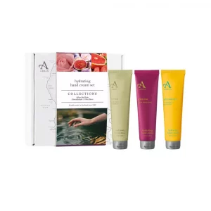 Luxurious travel-size Arran hand cream trio in eco gift box