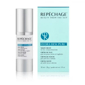 Repêchage Hydra Dew Pure Night Cream bottle and box – luxury hydrating night cream for dry skin (30 ml)