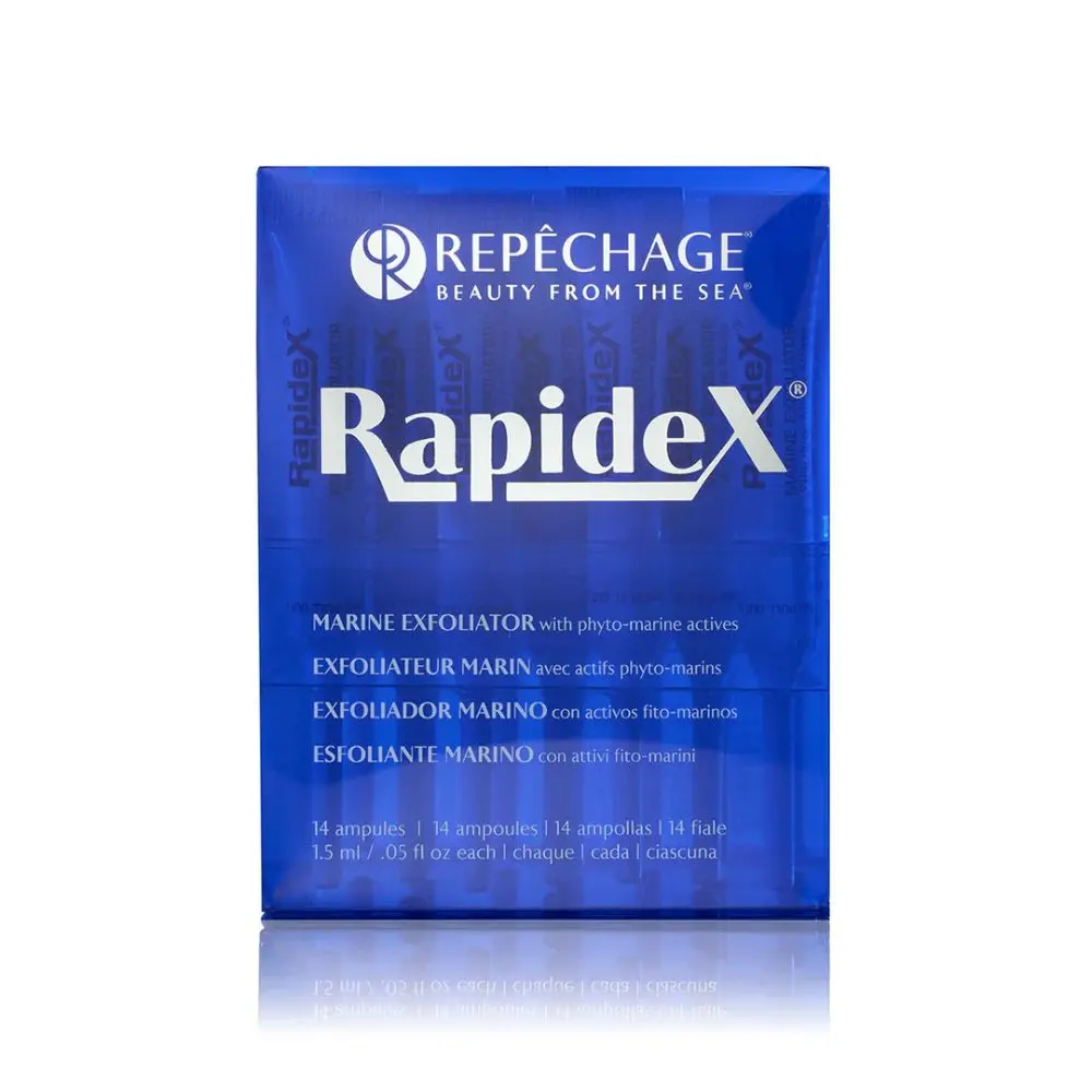 Repêchage Rapidex Marine Exfoliator box – 14-day at-home peel with seaweed and fruit acids.
