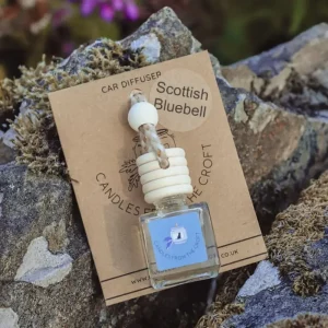 Scottish Bluebell car diffuser glass bottle with wooden cap
