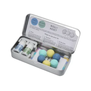 Scentered Roll & Reset Fidget Set with magnetic sensory balls, Focus and De-Stress aromatherapy balms