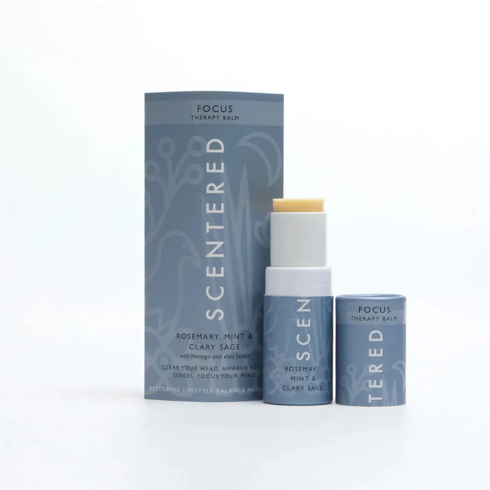 Focus Aromatherapy Balm with Rosemary, Mint and Clary Sage